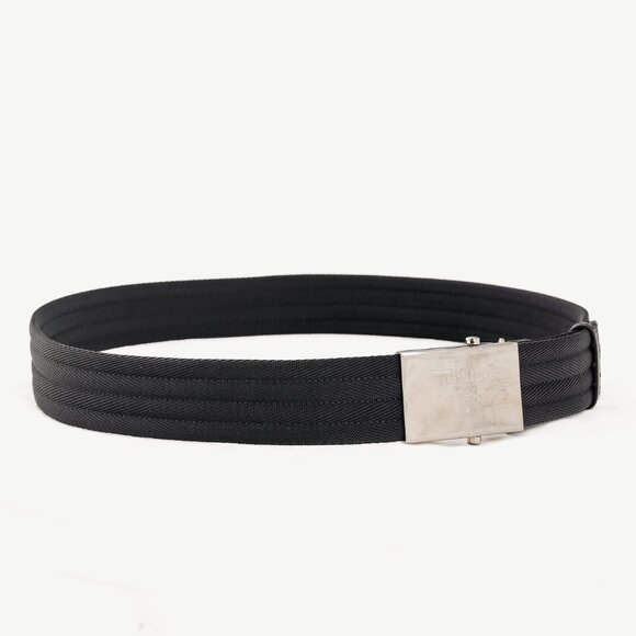 Prada Black Quilted Webbing Logo-Buckle Belt - Picture 1 of 4